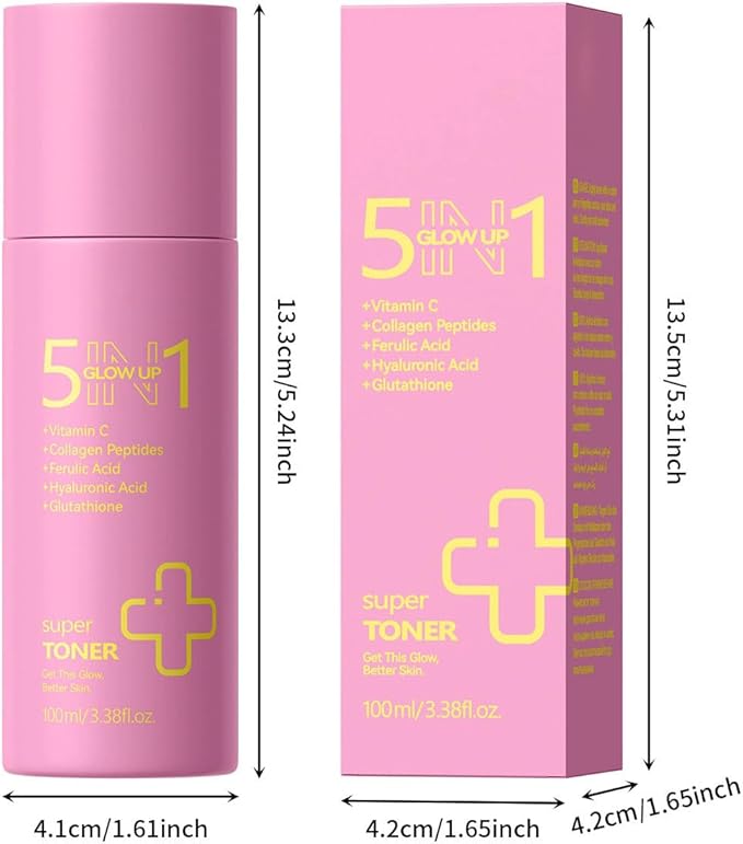 5-in-1 Toner, Refreshing Facial Toner, Hydrating, Pore Minimizing, Balancing, Lightweight & Fast-Absorbing, Smooth & Youthful Glow – Gentle for All Skin Types 3.53 oz