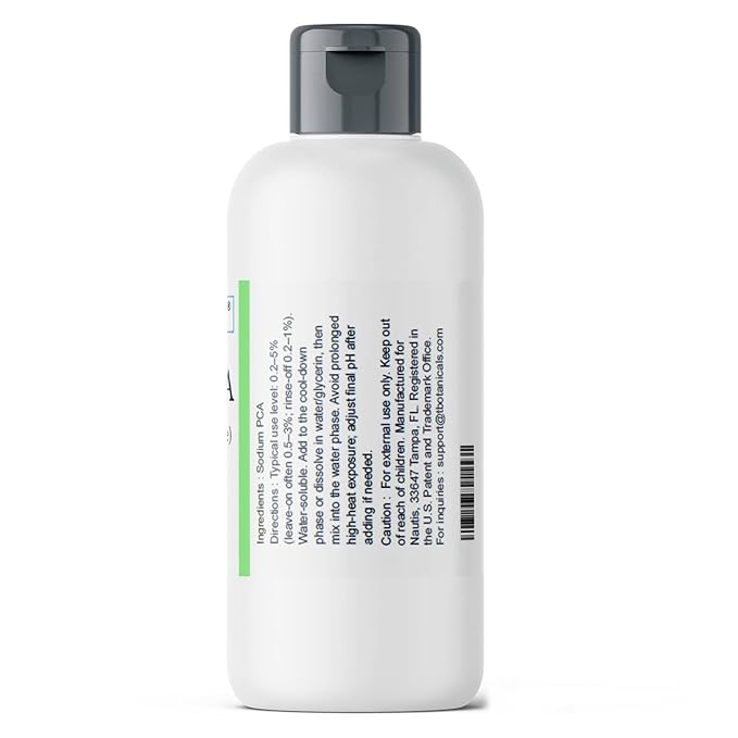 Sodium PCA Cosmetic Grade for Skin Care Formulating, Natural Moisturizing Factor (NMF) Humectant, Boosts Hydration & Barrier Feel, For Serums, Creams, Lotions, Toners, Masks & Hair Care