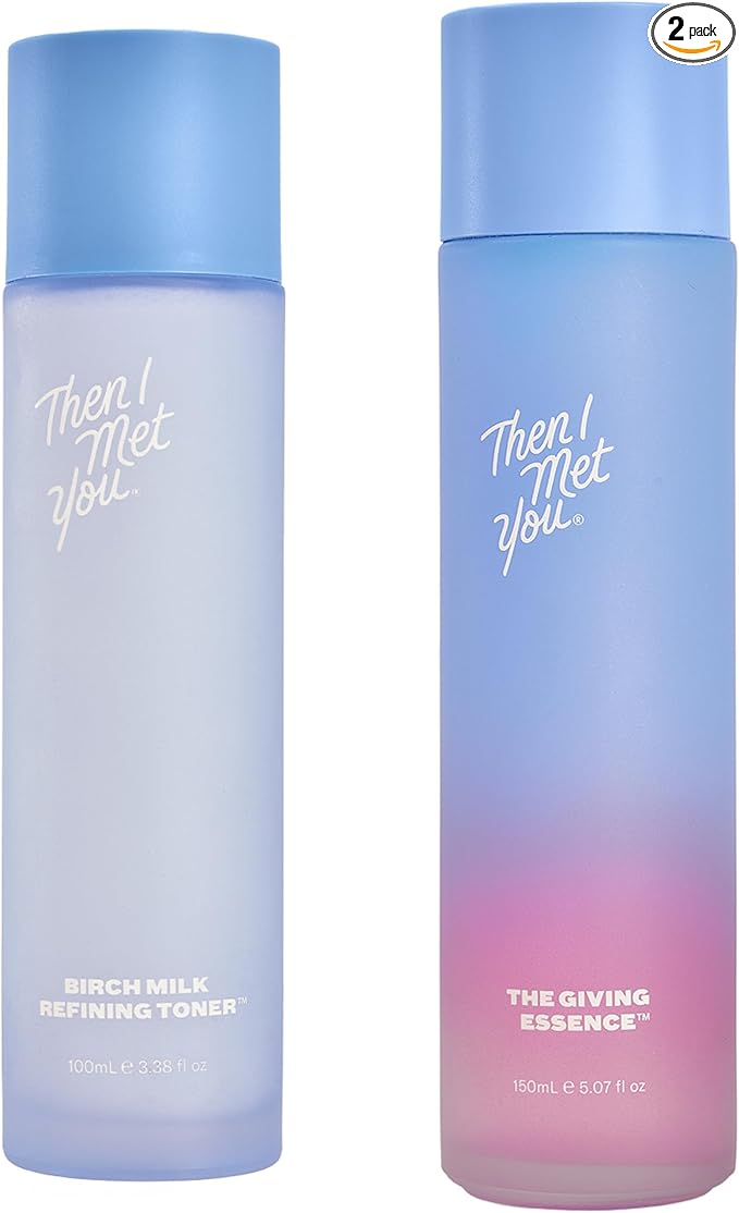 Then I Met You The Skin Balancing Duo Set, with Birch Milk Refining Toner and The Giving Essence, Nourishing & Brightening Duo