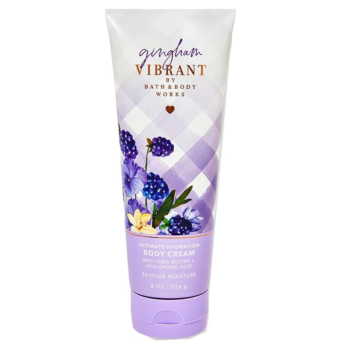 Bath & Body Works Ultimate Hydration Body Cream For Women 8 Fl Oz 1- Pack (8 Ounce (Pack of 1), Gingham Vibrant)