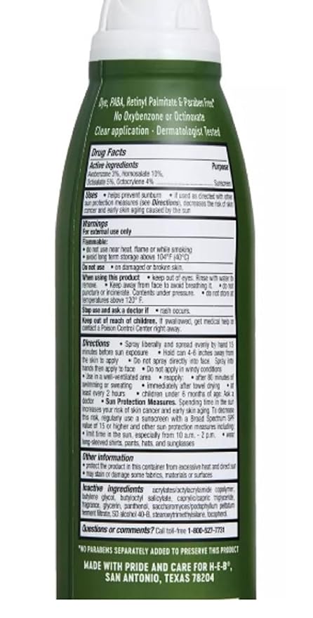 HEB Sunscreen Spray SPF 50 Broad Spectrum 5.5oz - 1 Bottle (Cypress)