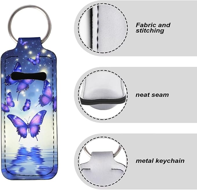 Pensura Chapstick Holder Keychain Fashion 5 Pcs Car Keychain Holder Portable Chapstick Holder Keep from Scratched and Dust