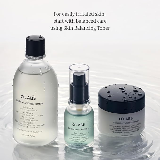 O'LABS Skin Balancing Toner 200ml / 6.76 fl.oz Hydrating & Soothing Facial Toner Korean Deep Sea Water 88%