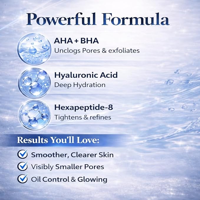 Zero Pore Pad Exfoliating Toner Pads with AHA, BHA, Panthenol, Allantoin, Hexapeptide-8, Hyaluronic Acid for Pore Control and Barrier Repair, 100 Pads, 7.05 oz