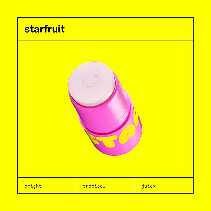 Starface Star Balm Starfruit, Hydrating Lip Moisturizer with Shea Butter, Cocoa Butter, and Coconut Oil, Juicy Starfruit Flavor, (0.15 oz, 2 Pack)