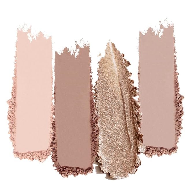 Mini Neutral Nude Cool-Toned Eyeshadow Makeup Palette with Mirror – Matte & Shimmer High Pigment Blendable Long-Lasting Mini Smokey Eye & Contour Makeup Palette, Perfect for Blue, Green & Brown Eyes