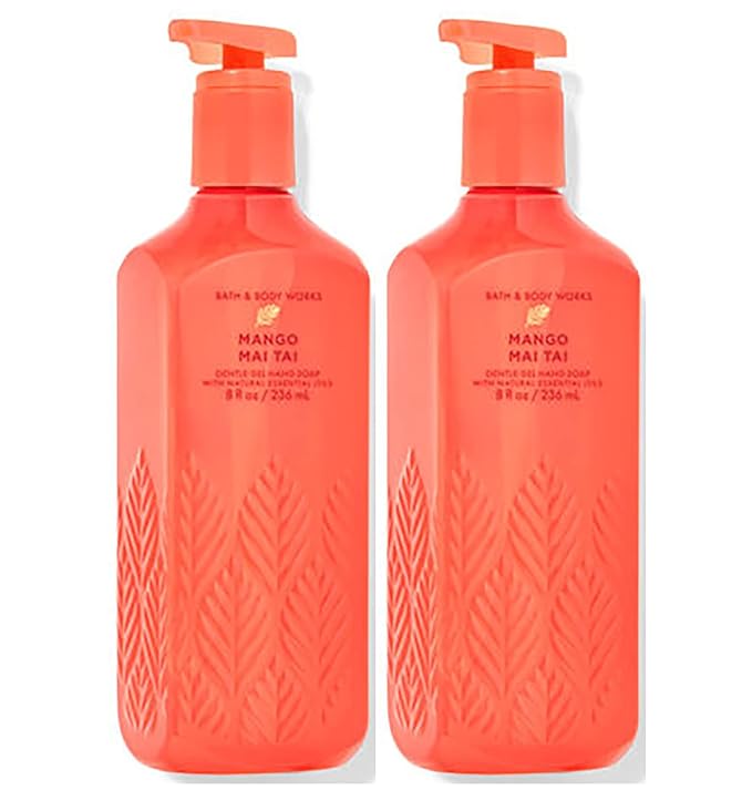 Bath & Body Works Mango Mai Tai Cleansing Gel Hand Soap 2 Pack 8 oz. (Mango Mai Tai)