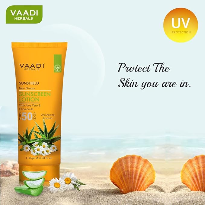 Vaadi Herbals Sunscreen Lotion SPF-50, 110g