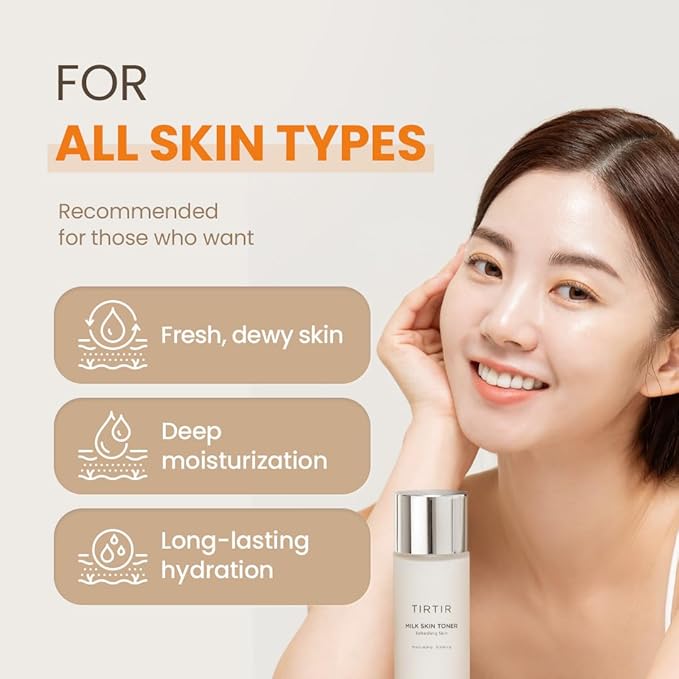TIRTIR Mask Fit Red Cushion #24N Latte + Milk Skin Toner 150ml