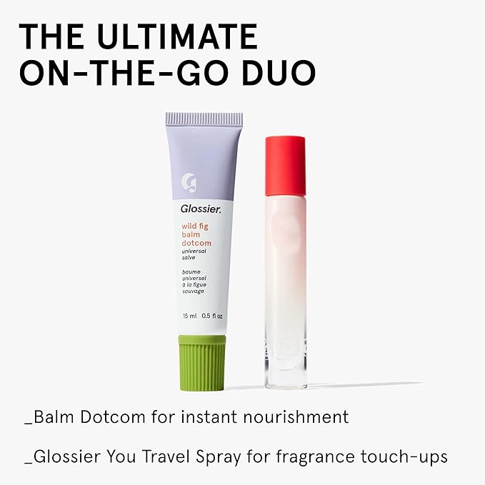 Glossier Balm Dotcom Hydrating Tinted Lip Balm - Universal Salve, Up to 12Hr Moisture for Dry Lips, Cuticles & Skin - Lanolin, Beeswax & Castor Oil - Wild Fig, Honeyed Scent Coral Tint, 15ml