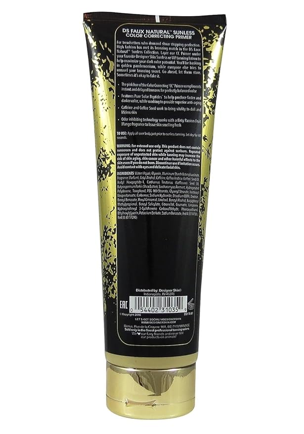 Designer Skin CC Sunless Primer, 8 fl oz, Color Balancing, Sunless Maximizer