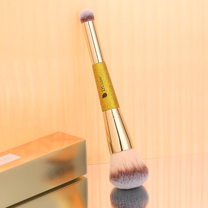 DUcare Powder Brush Concealer Foundation Makeup Brushes Double Ended Perfect for Rounded Taperd Liquid, Cream, Powder,Blending, Buffing