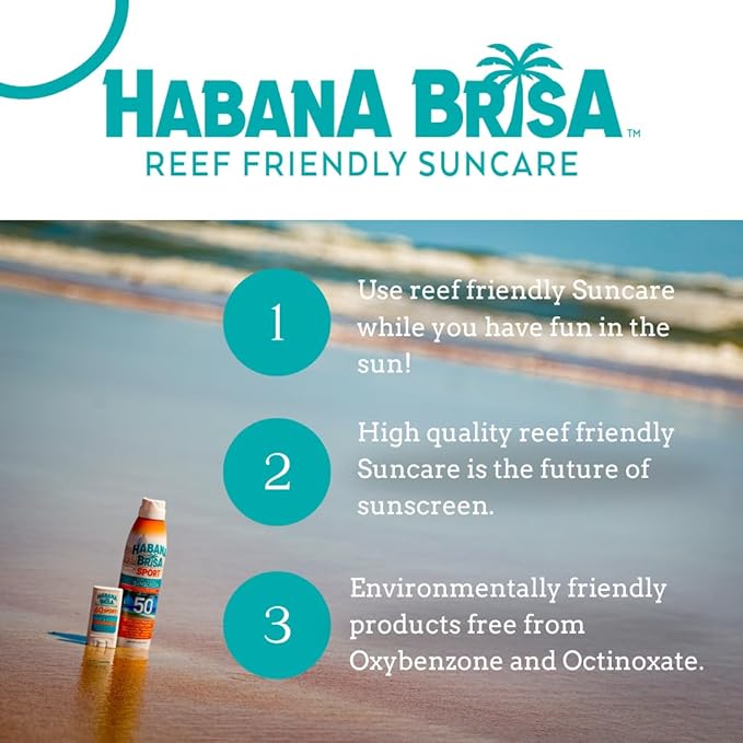 Habana Brisa Reef Friendly Kids Sunscreen Lotion SPF 50, UVA/UVB Protection, HAWAII ACT 104 COMPLIANT, NON GMO & Vegan, No Oxybenzone & No Octinoxate, Water Resistant, Small-Batch Production, 8 FL OZ