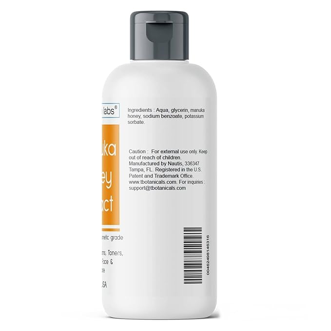 Manuka Honey Extract Water Soluble – Cosmetic Grade Active for Skincare – Natural Humectant & Antioxidant for Serums, Creams, Toners, Masks & DIY Face & Body Care Formulations