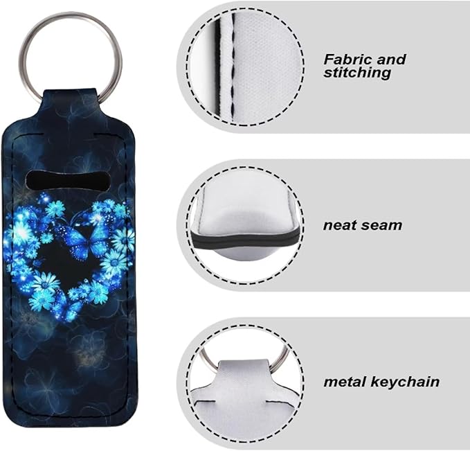 Pensura Chapstick Holder Keychain Fashion 5 Pcs Car Keychain Holder Portable Chapstick Holder Keep from Scratched and Dust