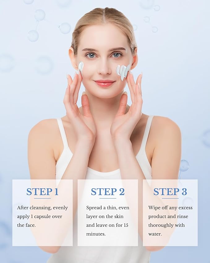 KOMFYMED Recombinant Collagen Soothing Repairing Essence Gel Mask – Calming & Hydrating Smear Face Mask with Neuro-Peptide for Sensitive Skin,Soothe Redness & Skin Discomfort (10 Single-Use Packets)