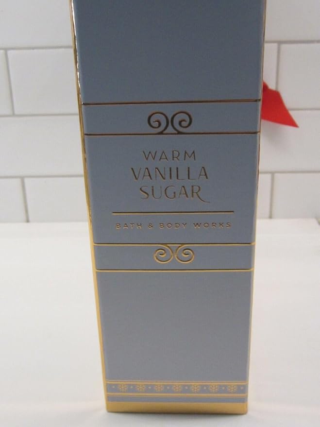 Bath And Body Works Warm Vanilla Sugar - Daily Trio - Ultimate Hydration Body Cream with Hyaluronic Acid , Shower Gel With Vitamin E & Aloe, Fine Fragrance Mist arranged In Warmest Wishes Fastive Box
