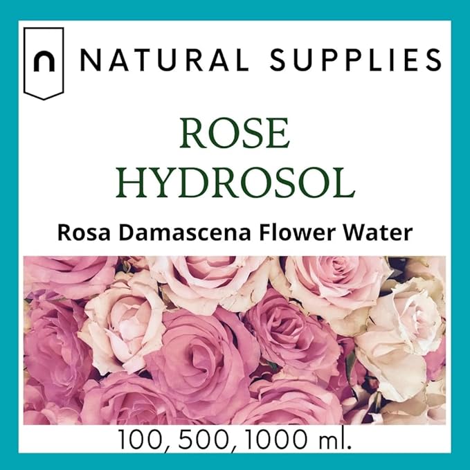 กู๊ดสลีป Rose Floral Water - Pure Rose Petal Hydrosol for Face and Body - Hydrating Facial Mist, Makeup Primer Spray, and DIY Beauty Toner 100ml