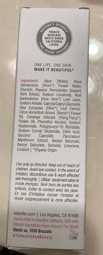 Odacite Rose & Neroli Hydra-Vitalizing Treatment Mist 50ml