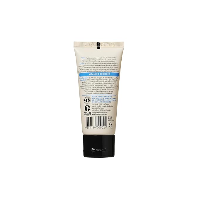 Little Urchin Natural Clear Zinc Face Sunscreen – SPF 50, Reef Safe, Water Resistant, Fragrance Free – Enriched with Jojoba Oil – 50g – Australian Made for Families, Kids & Babies 6mths+