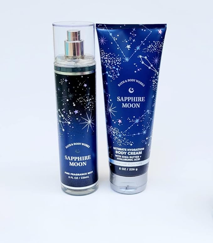 Bath and Body Works Sapphire Moon Body Cream Fragrance Mist Set