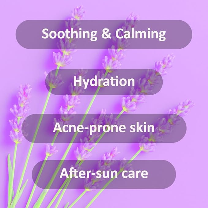 Organic Hydrosol, All Natural Face and Body Spray, Steam-Distilled Floral Water, face, Hair & Body Spray, Toner, Makeup Setting Lavender 8 fl oz