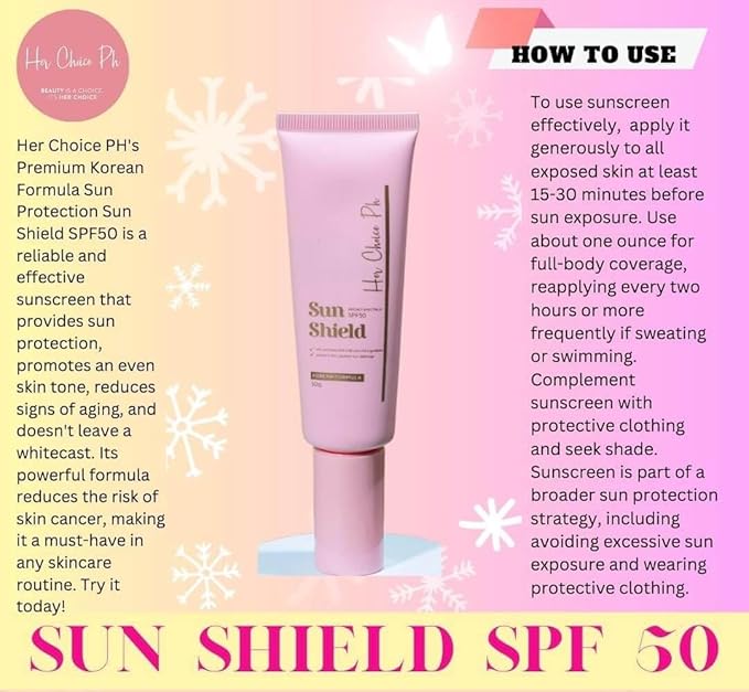 Her Choice PH Sun Shield Broad Spectrum SPF 50 (50g)