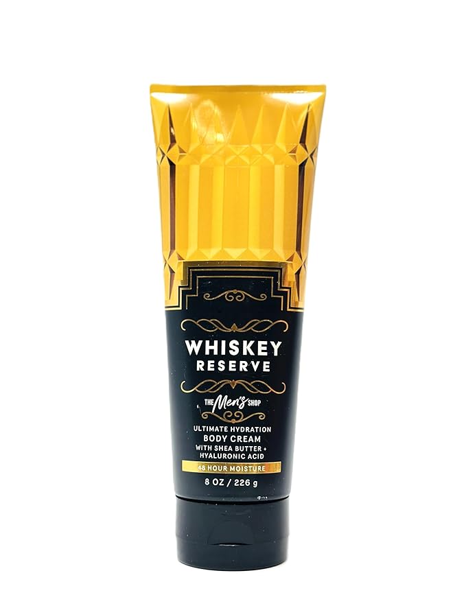 Bath and Body Ultimate Hydration Body Cream For Men's With Shea butter 8 FL OZ (8 OZ, Whiskey Reserve)