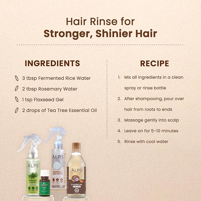Fermented Rice Water Spray for Hair & Skin | Korean Glass Skin Hydrating Leave-In Mist for Shine, Smoothness & Frizz Control | Lightweight Daily Toner | 3.38 Fl Oz (100ml)