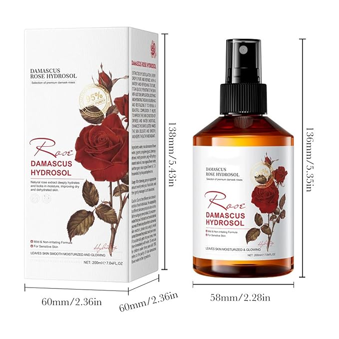 Hydrating Rose Water Face Mist Spray for Face & Hair - Rosewater Facial Toner for Refreshing, Conditioning, Soothing, Moisturizing, Nourishing, Daily Moisturizing Facial Mist for Dry & Sensitive Skin
