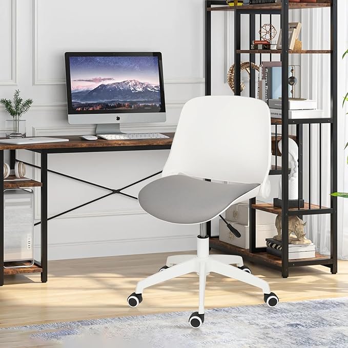 CLATINA Office Foldable Desk Chair with Wheels Adjustable Swivel Rolling Task Chair for Home Offiice Computer 8 Pack