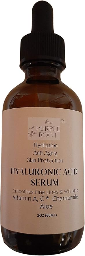 Vitamin C, A Chamomile 2% Hyaluronic Acid Hydrating Detoxifying Anti Aging Serum, 2oz
