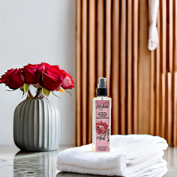 Reshma Beauty Rose Water Toner | Hydrating Mist for All Skin Types and Hair Types| Plant-Based Facial Toner |No Dye and Alcohol Free| for Daily Use and Cruelty Free (Pack of 12)