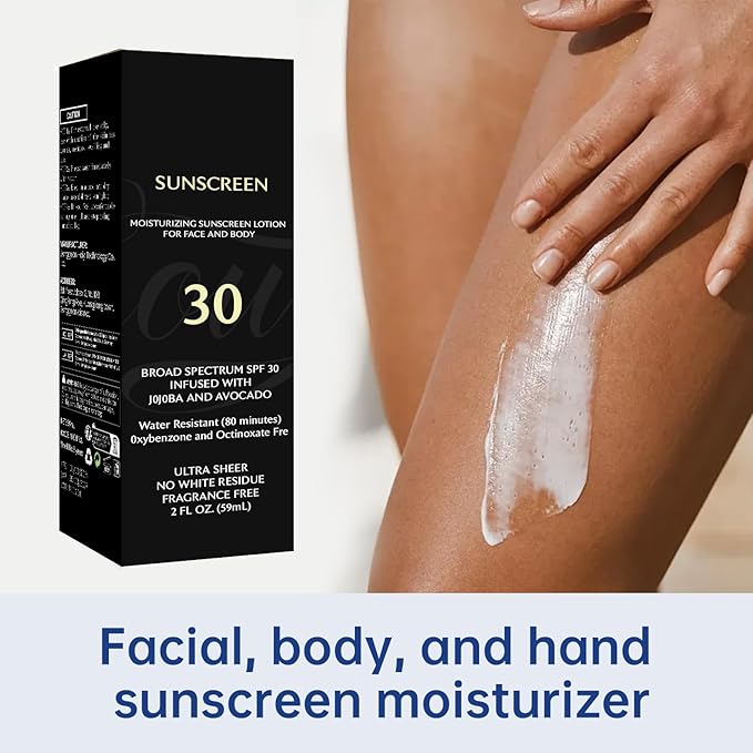Generic Sunscreen Black Girl (2 Fl. Oz), Face & Body Moisturizing Sunscreen Lotion SPF 30, For Melanin Rich Skin,No White Residue,1 PCS