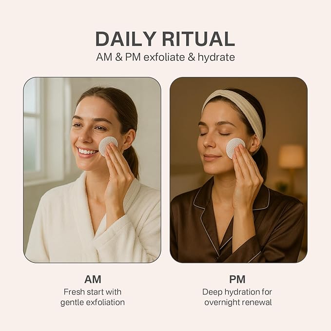 Glycolic Acid 20% Resurfacing Pads (50 Count), Exfoliating Peel Pads for Face, Skin Pore Resurfacing & Radiance, Exfoliating Toner Facial Pads with Oil, Salicylic Acid & Vitamins E, B3, B5