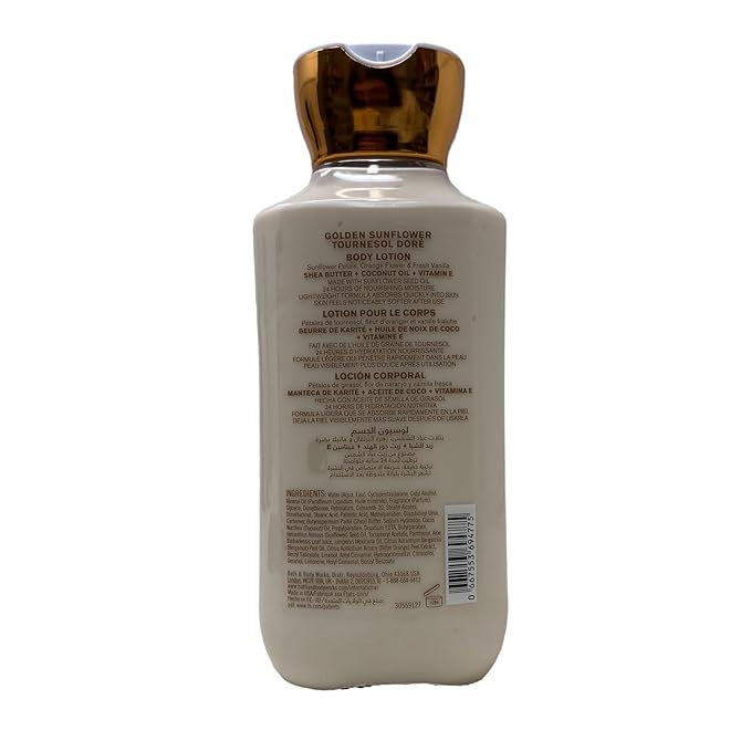 Bath and Body Works Super Smooth Body Lotion Sets Gift For Women 8 Oz -2 Pack (Golden Sunflower)