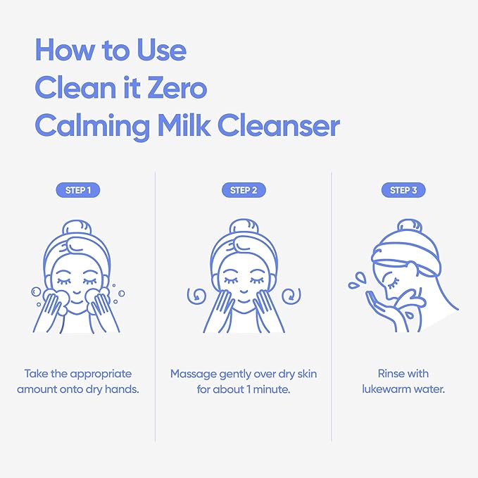 BANILA CO Clean It Zero Calming Cleansing Milk | Vegan Cleanser for Sensitive Skin | Oat & Rice Protein, Centella Asiatica Leaf Water | Soft Barrier-Care Korean Makeup Remover (200ml / 6.76 fl oz)