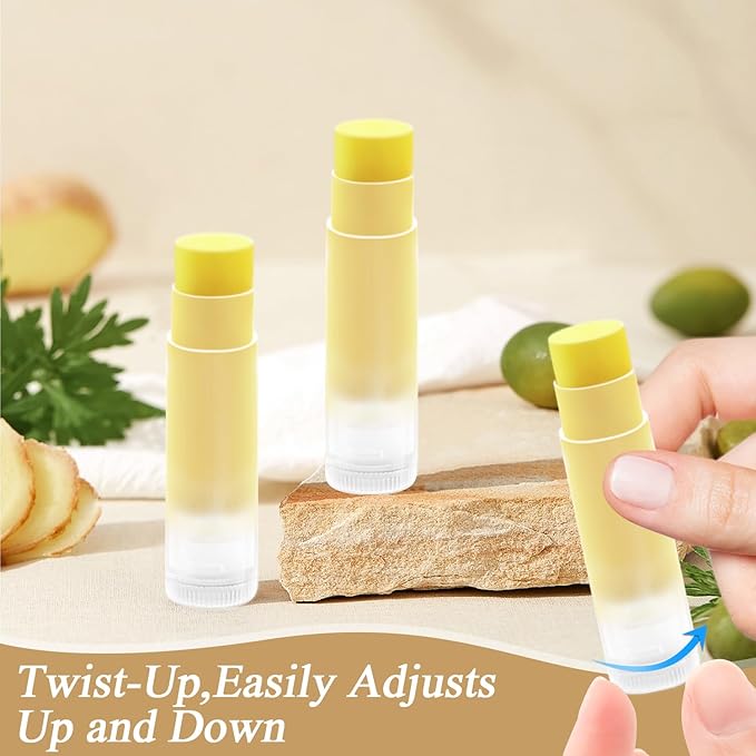 150 Pcs 5.5g Twist-up Lip Balm Tubes,Empty Plastic Chapstick Containers Rotatable Deodorant Sample Containers for DIY Lipsticks,Lip Gloss,Homemade Solid Perfume,Suitable for Filling Tray,Clear