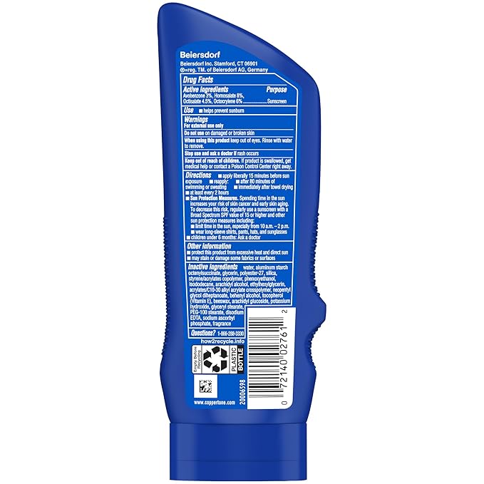 Coppertone SPORT Sunscreen SPF 30 Lotion,Water Resistant Sunscreen,Body-Sunscreen Lotion,7 Fl Oz,(Pack of 2)