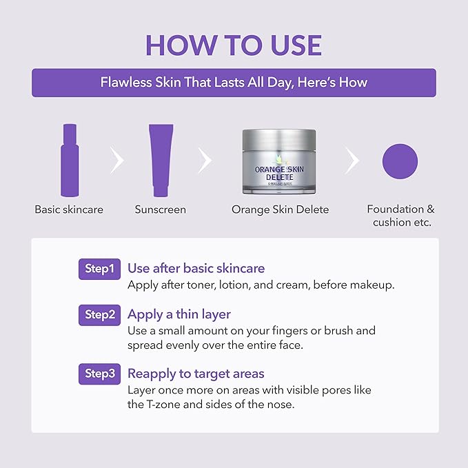 Orange Skin Delete Original Pore Primer Korean Makeup 30g 1.06 oz