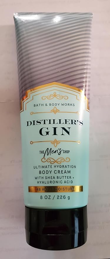 Bath & Body Works Men's Distiller's Gin Ultimate Hydration Body Cream 8 Ounces Pack of 2