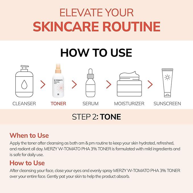MERZY W-Tomato Niacinamide Toner 200ml