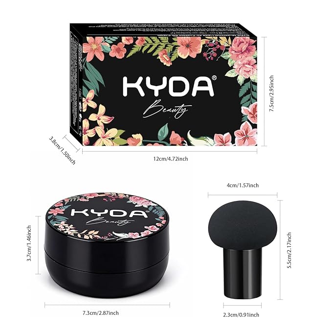 KYDA Mushroom Head Air Cushion BB Cream, Mushroom Foundation for Older Women, Lasting Moisturizing CC Cream Foundation for Mature Skin, Even Skin Tone Concealer Makeup, 0.705Oz, Buff Beige