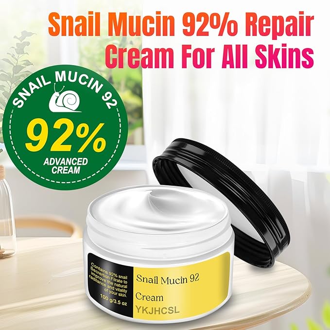 Snail Mucin Repair Cream, Face Moisturizer Repair Face Cream for Dry Dull Skin & Sensitive Skin, Anti Age Firming Face Cream, Nourish Skin and Reduce Fine Lines, For All Skin