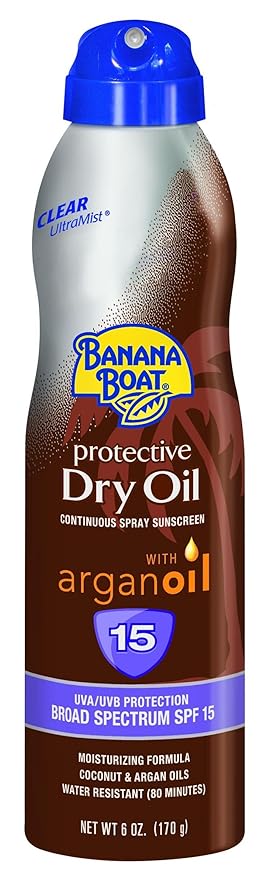 Banana Boat Sunscreen Ultra Mist Protective Dry Oil Broad Spectrum Sun Care Sunscreen Spray - SPF 15, 6 Ounce