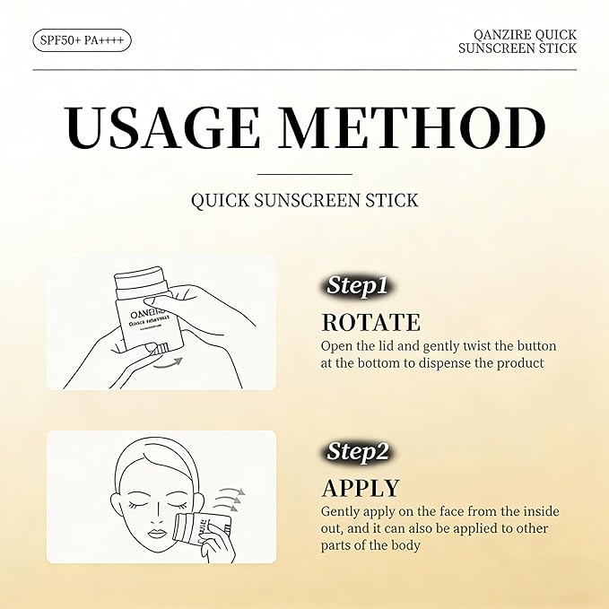 Sunscreen Stick SPF PA50++++ Broad Spectrum, Semi-Matte Korean Sunstick for Face and Body, No White Cast, Water Resistant 80 Min, Portable Sunscreen for Beach Sports Daily Use, Travel Size