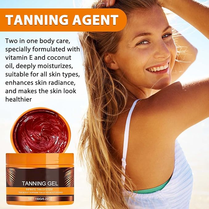 Luxury Intensive Tanning Gel, Natural Tanning Accelerator Cream Gel, For Sunbeds & Outdoor Sun(2PCS)