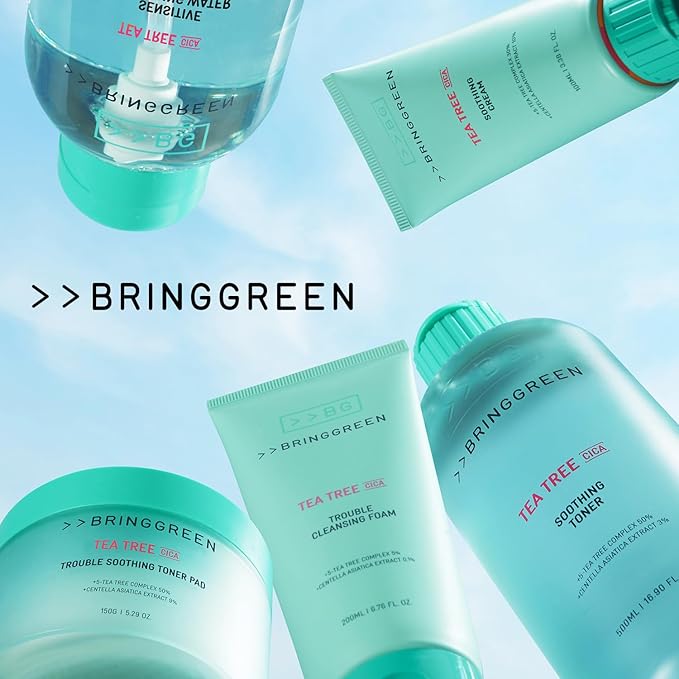 BRING GREEN Tea Tree CICA Soothing Toner & Cleansing Foam