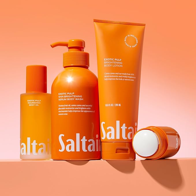 Saltair Body Wash 2-Pack – Moisturizing Body Wash with Niacinamide & Vitamin C – Scented Shower Gel for Women and Men – Exotic Pulp Scent, 2x 17oz – Vegan, Cruelty-Free, Paraben-Free