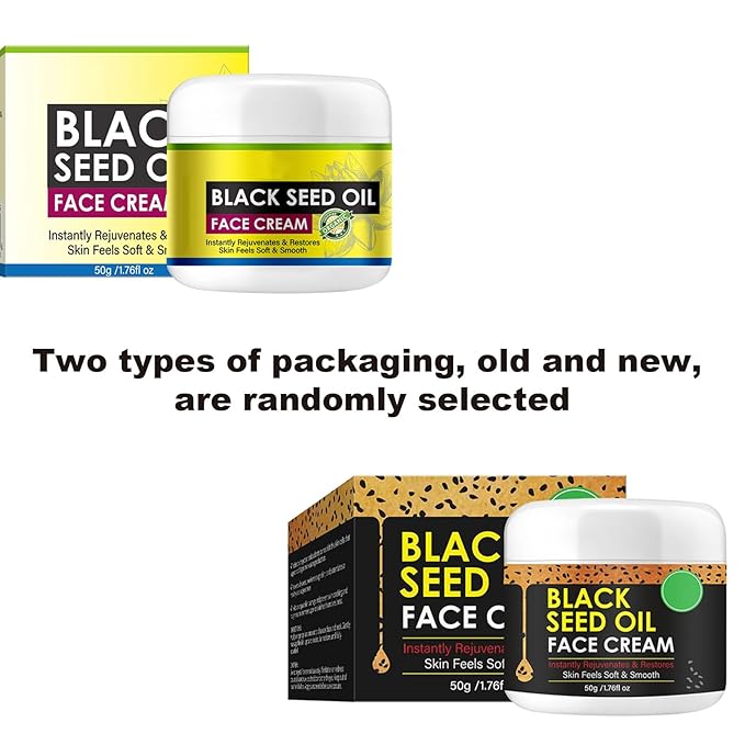 Organic Cold Pressed Black Seed Oil Face Moisturizer Cream - Deeply Nourishing Unisex Facial Cream for Tightening and Lifting Anti-Aging Reduces Fine Line GMO-Free Cruelty-Free,1.76 Fl Oz